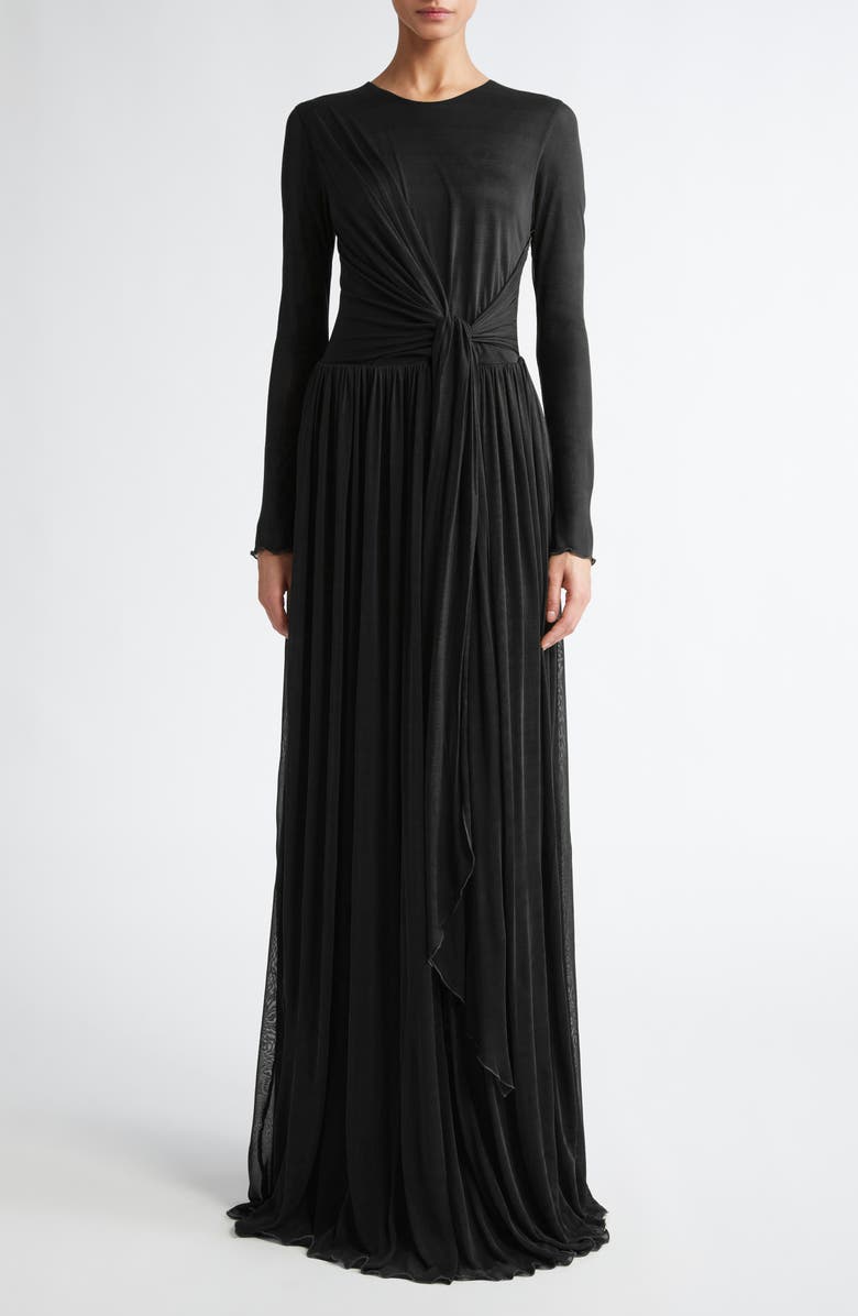 Giambattista Valli Twist Front Long Sleeve Jersey Dress, Main, color, 