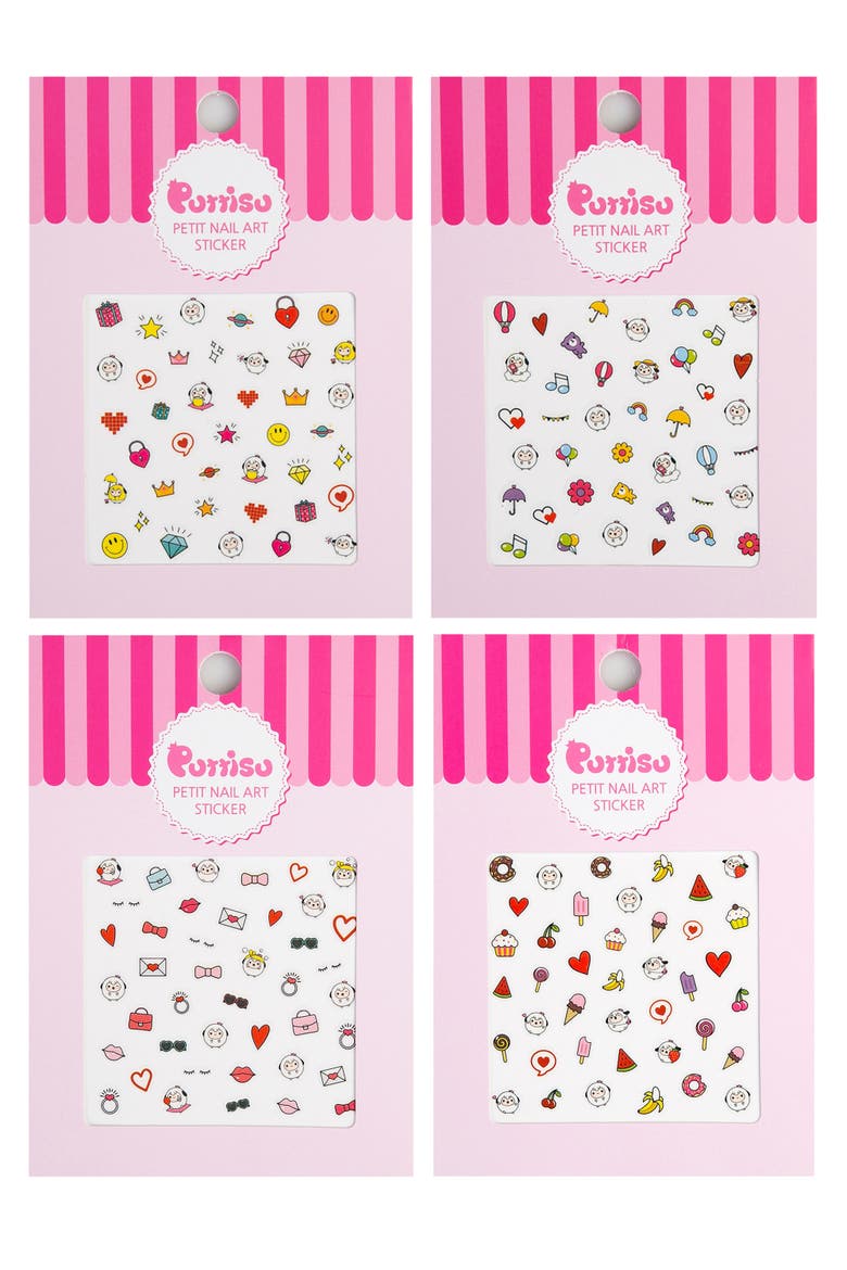 Water Based Peel Off Kids Nail Polish and Sticker Deluxe Set, Alternate, color, Custard Pie