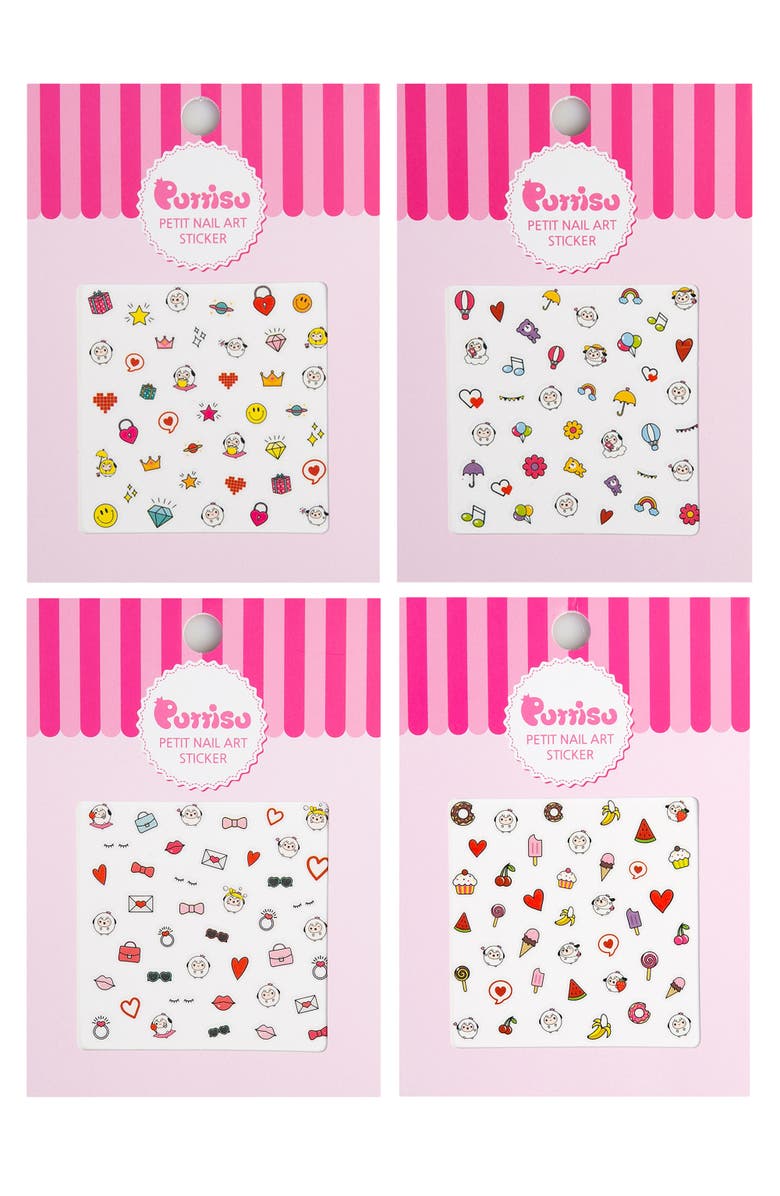 Puttisu Water Based Peel Off Kids Nail Polish and Sticker Deluxe Set, Alternate, color, Snowcone