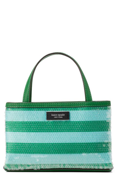 sam icon seaside stripe sequin tote
