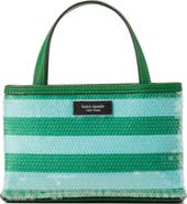 Kate Spade New York sam icon seaside stripe sequin tote