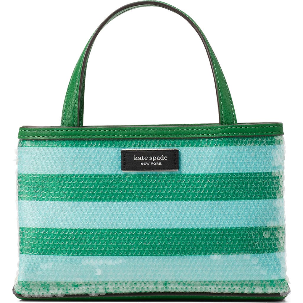 Kate Spade Sam Icon Seaside Mini Stripe Sequin Tote Bag
