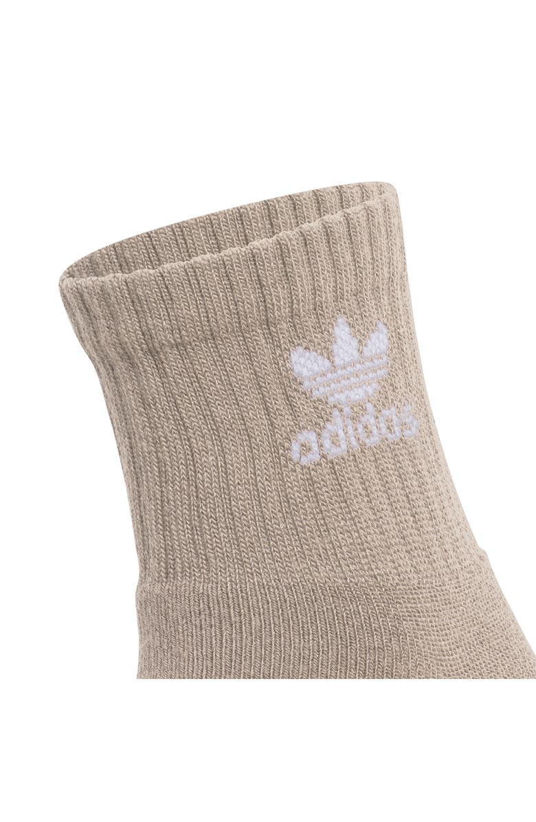 adidas Kids' Trefoil Assorted 6-Pack Quarter Socks, Alternate, color, 