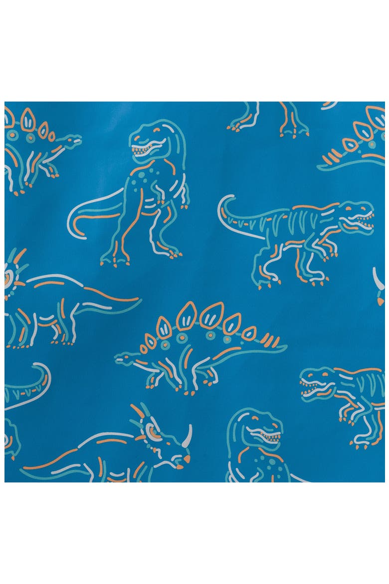 Kids' Patterned Rain Coat, Alternate, color, BLUE DINO