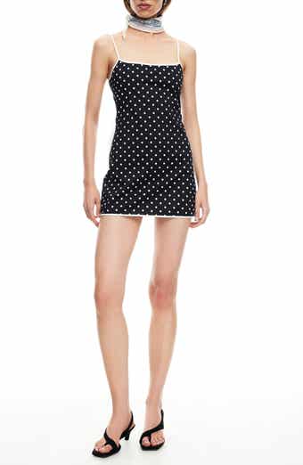 Voyage Polka Dot Stretch Cotton Minidress