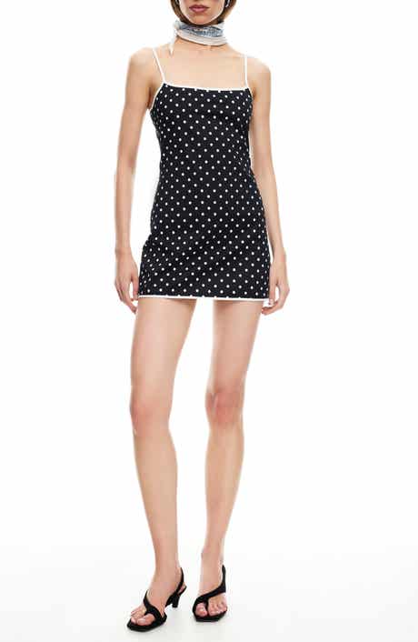 Voyage Polka Dot Stretch Cotton Minidress