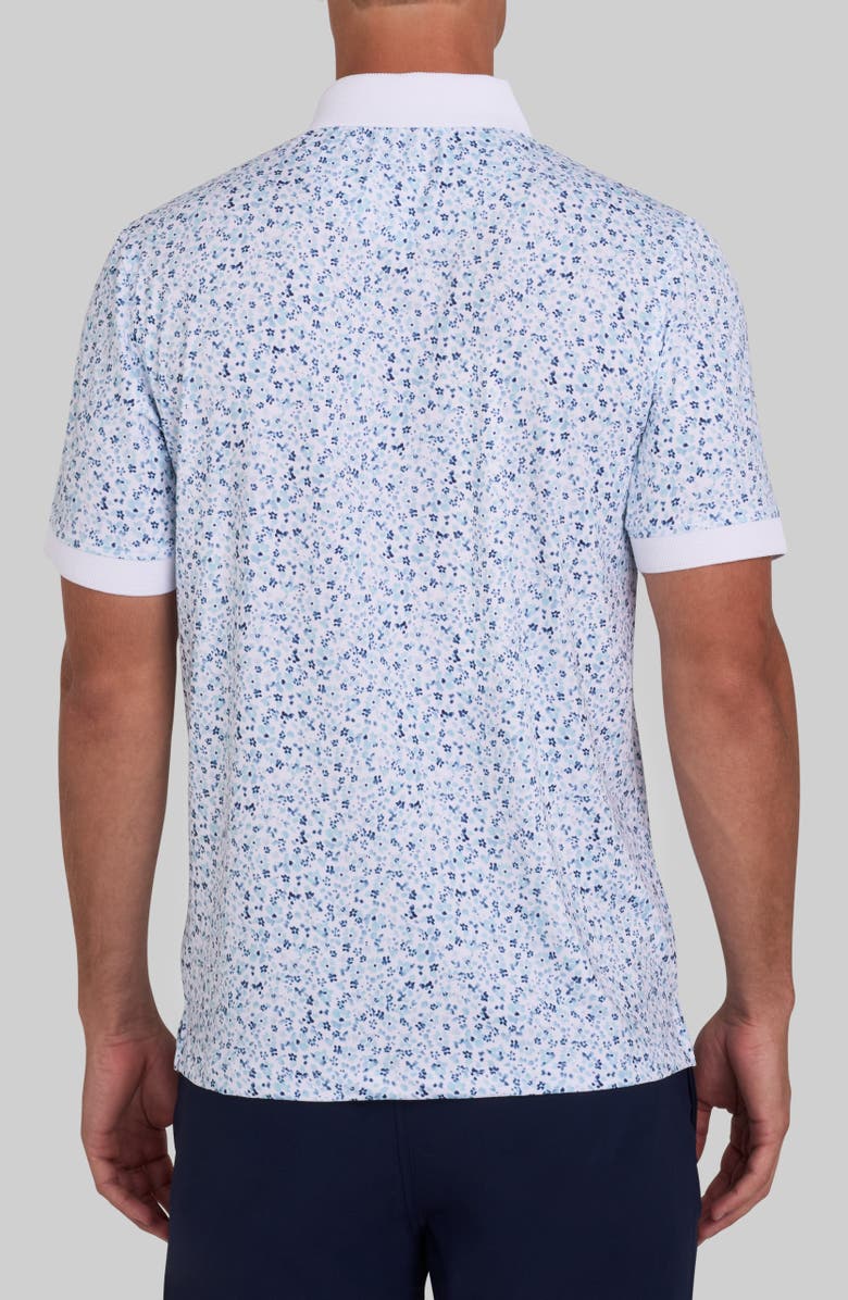 Bad Birdie Evolution Ridge Floral Performance Golf Polo, Alternate, color, Pale Blue