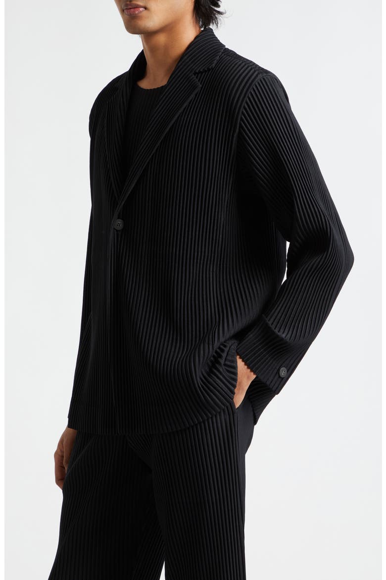 Pleated Blazer, Alternate, color, BLACK
