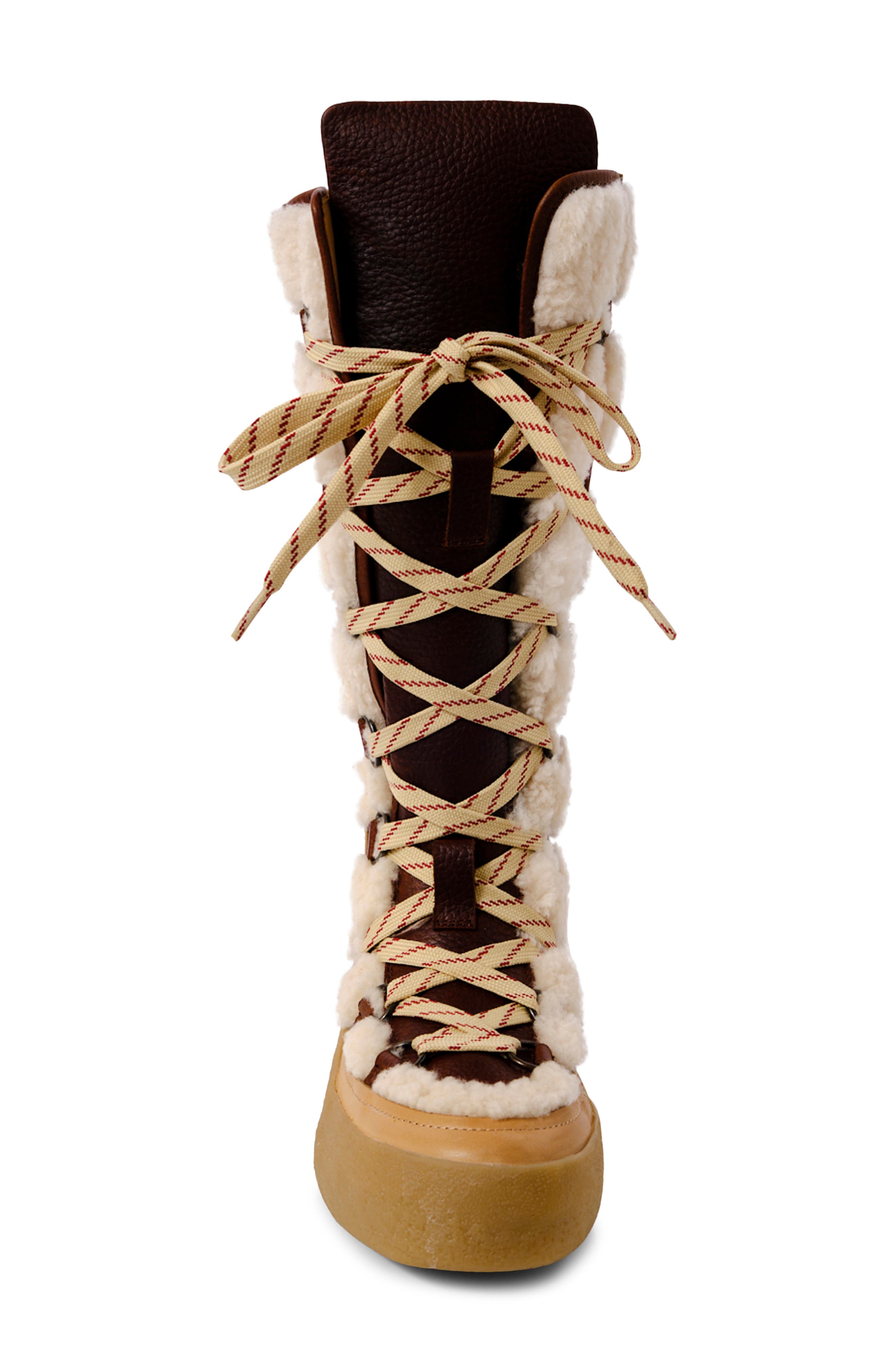 Free People Wilder Genuine Shearling Boot, Alternate, color, Vintage Tan Combo
