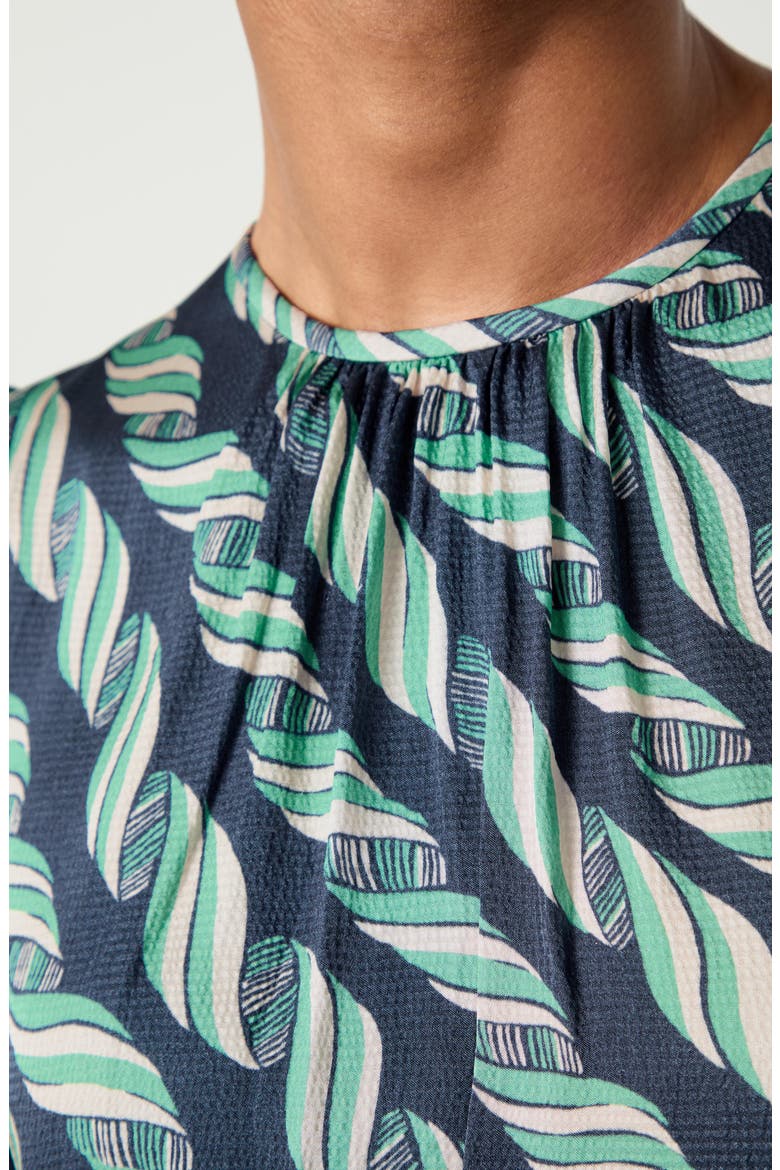 Jem Ribbon Print A-Line Dress, Alternate, color, NAVY MULTI
