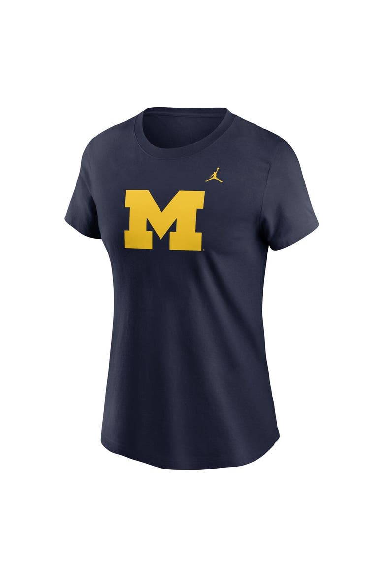 Women's Jordan Brand Navy Michigan Wolverines Primetime Logo T-Shirt, Alternate, color, Navy