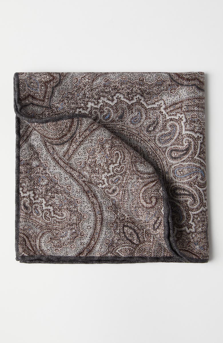 Brunello Cucinelli Silk pocket square, Alternate, color,