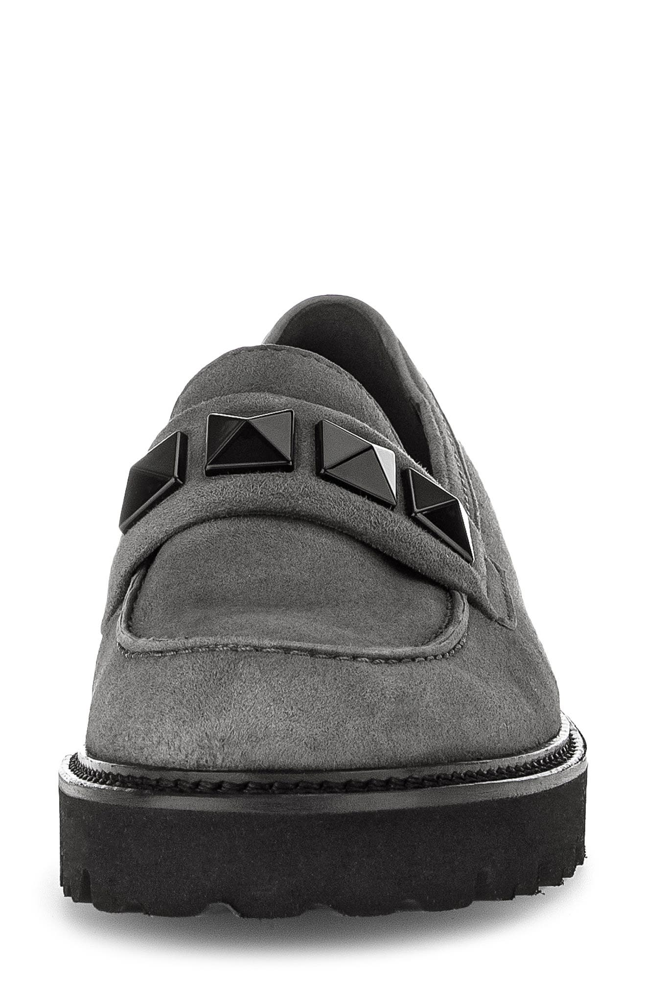 Gabor Studded Loafer, Alternate, color, Soil