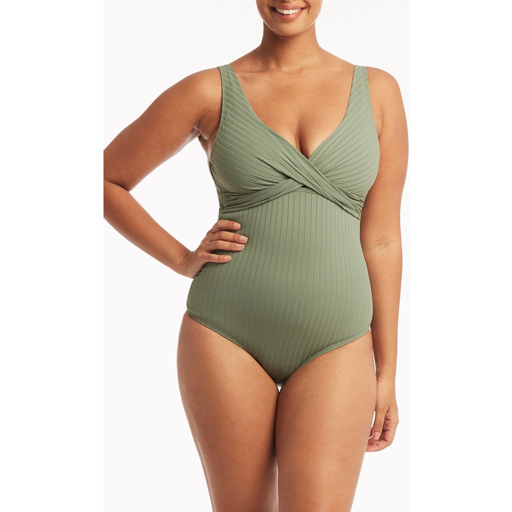 Sea Level Vesper Cross Front One-piece Swimsuit