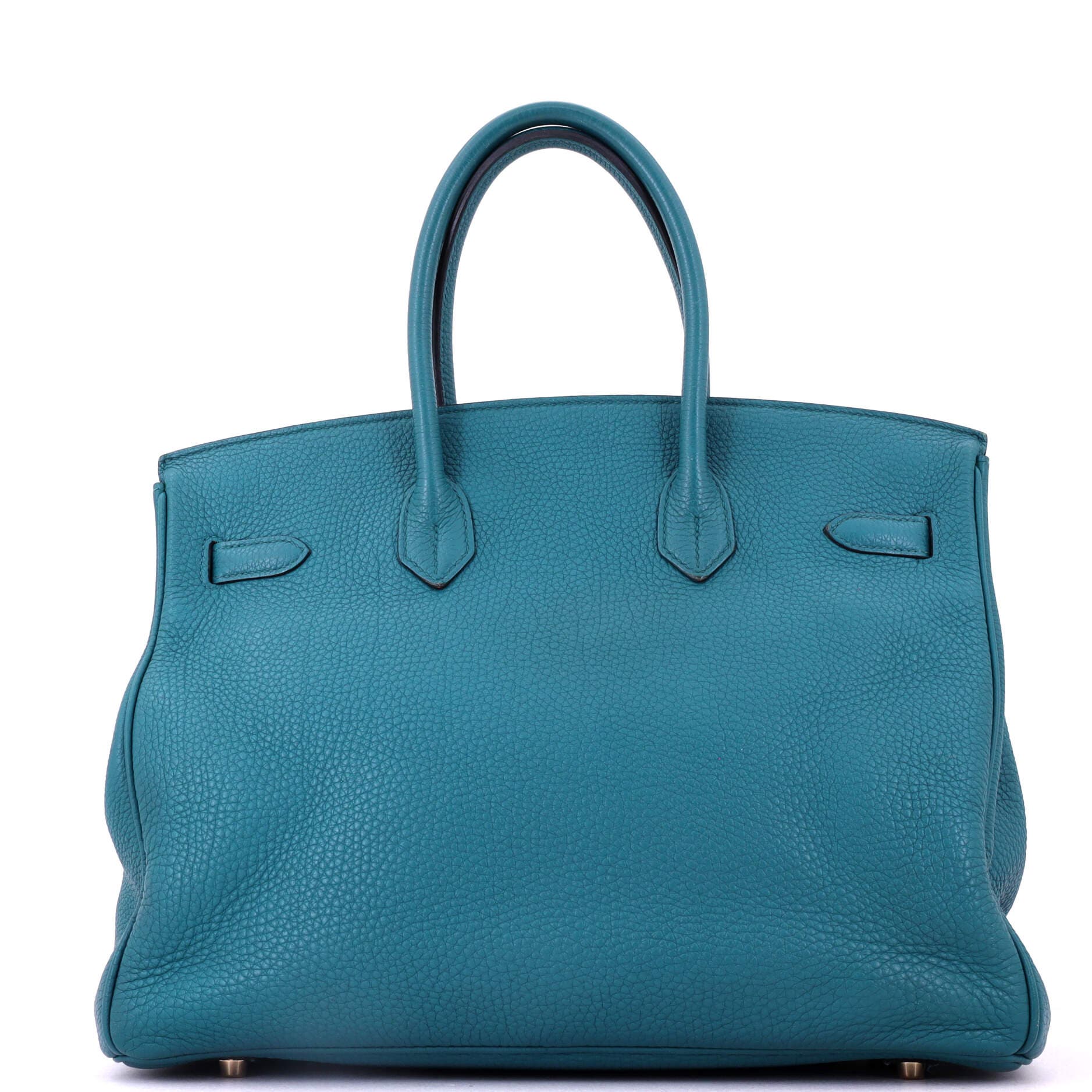 Birkin Handbag Blue Clemence with Gold Hardware 35, Alternate, color, Blue