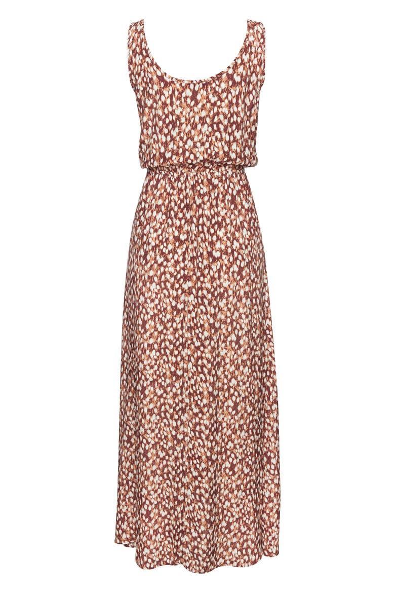 Print Tank Maxi Dress, Alternate, color, Brown Ivory