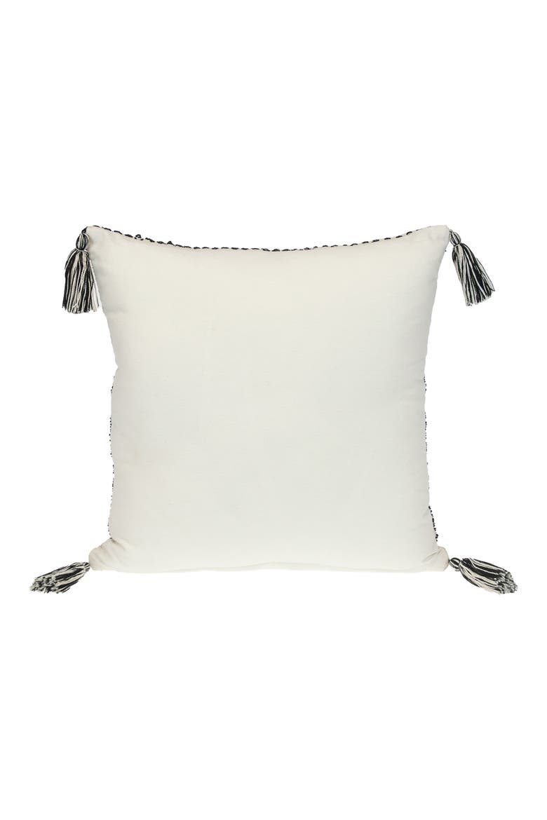 Tassel Trim Square Accent Pillow, Alternate, color, BEIGE