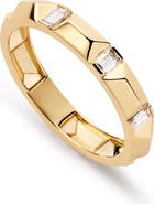 Ana Luisa Solid Yellow Gold - Astrid Diamond Station Ring