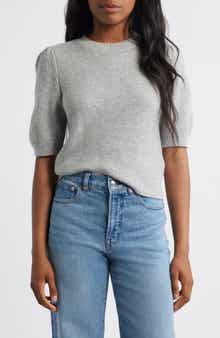 Madewell Puff-Sleeve Textured Sweater