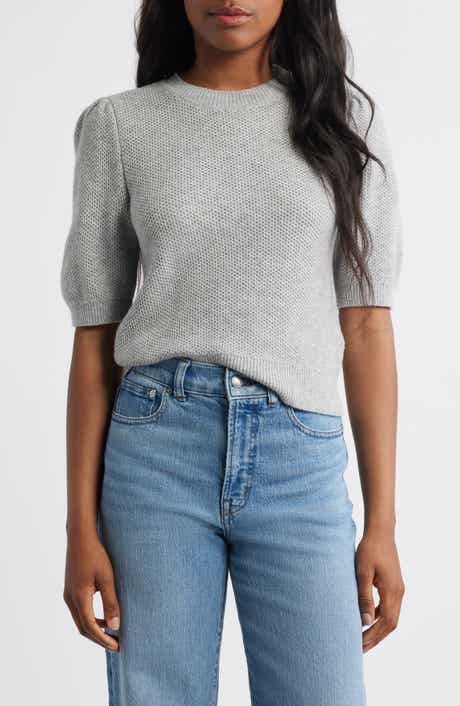 Madewell Puff-Sleeve Textured Sweater