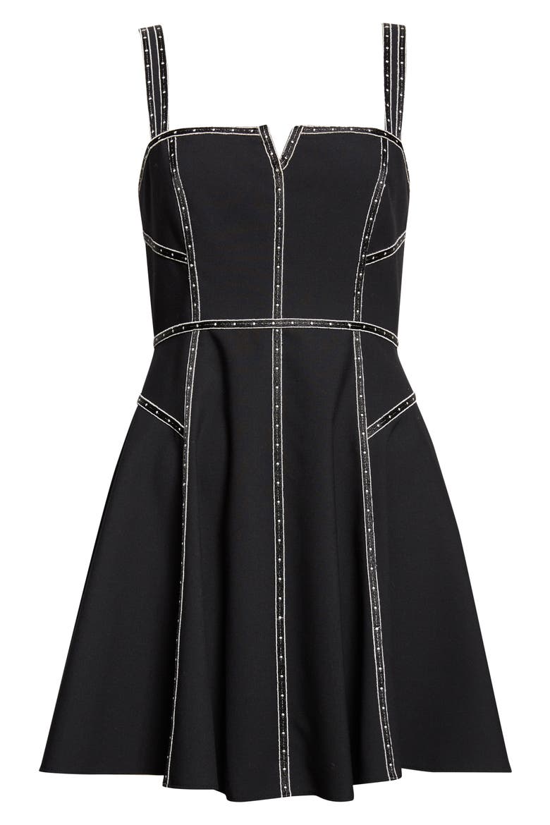 Jelena Sleeveless Fit & Flare Dress, Alternate, color, BLACK/ IVORY