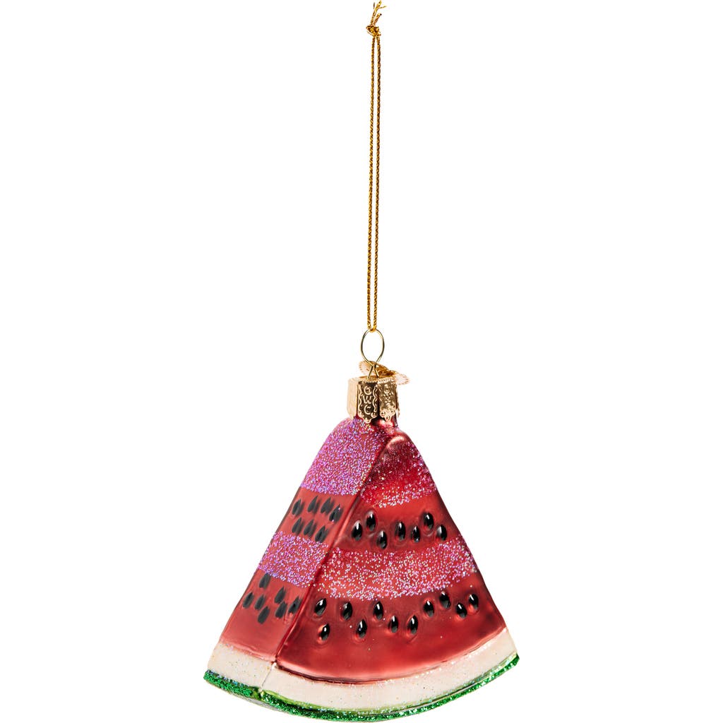 Old World Christmas Watermelon Wedge Glass Ornament In Red