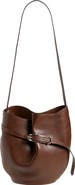LIFFNER Belted Leather Bucket Bag