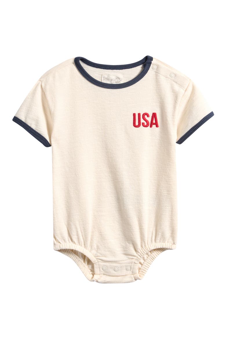 USA Cotton Blend Knit Bubble Romper, Main, color, USA