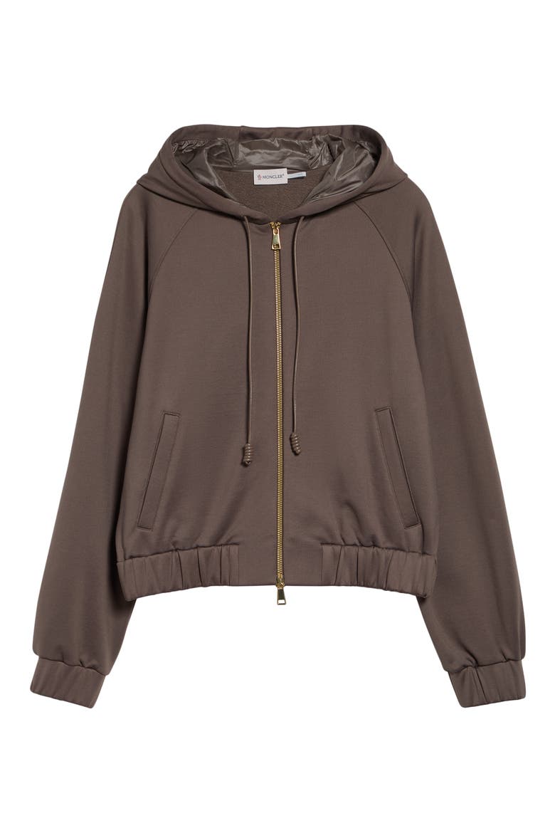Fleece Zip Hoodie, Alternate, color, BEIGE