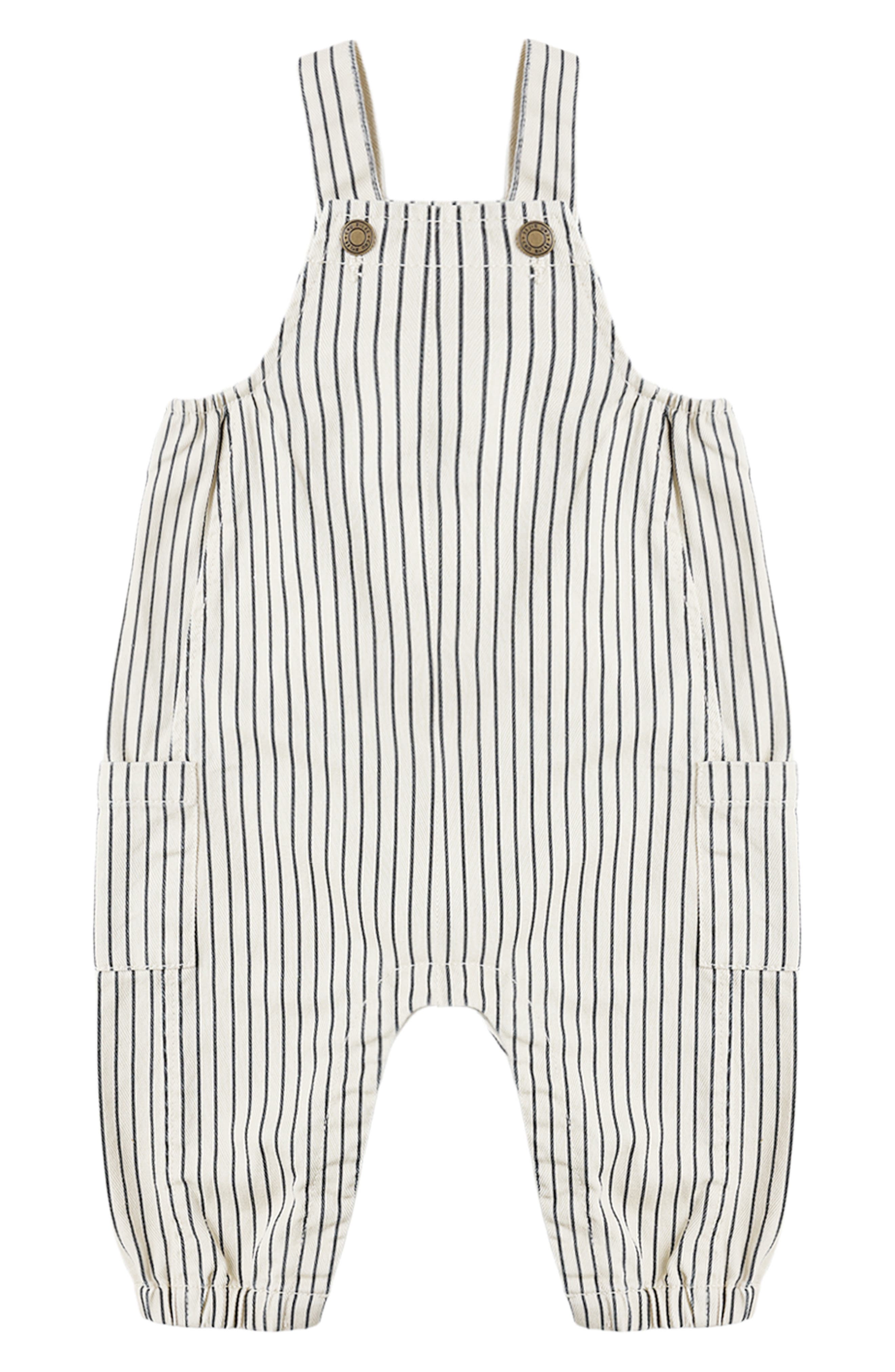 Rylee + Cru Pinstripe Cargo Cotton Overalls (Men) | Nordstrom