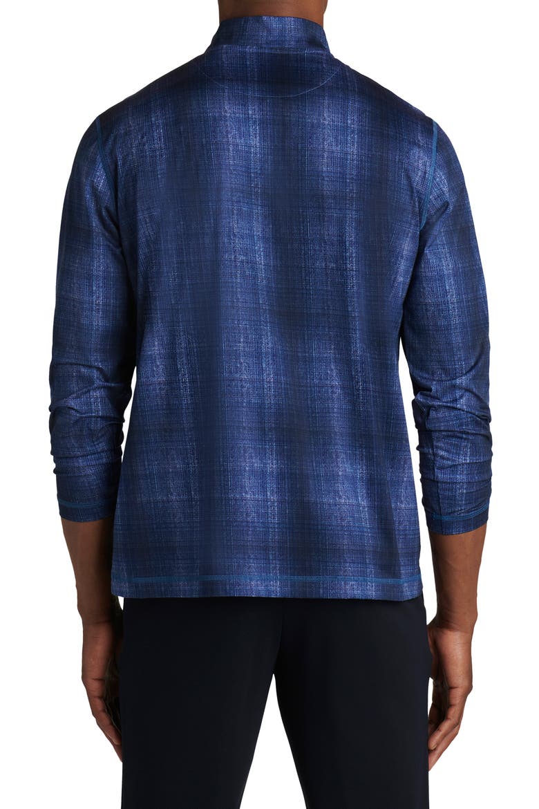 OoohCotton® Tech Quarter Zip Pullover, Alternate, color, NIGHT BLUE