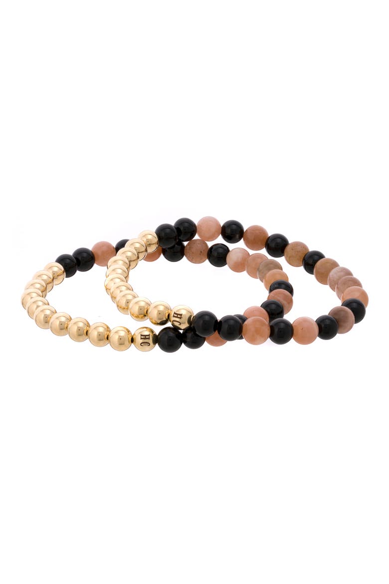 N2 Attract Love Set of 2 Healer's Bracelets, Alternate, color, YELLOW GOLD