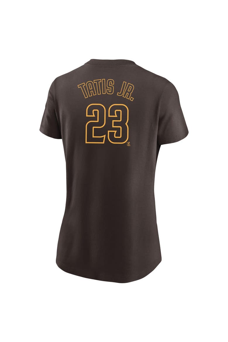 Women's Nike Fernando Tatis Jr. Brown San Diego Padres Name & Number T-Shirt, Alternate, color, Brown