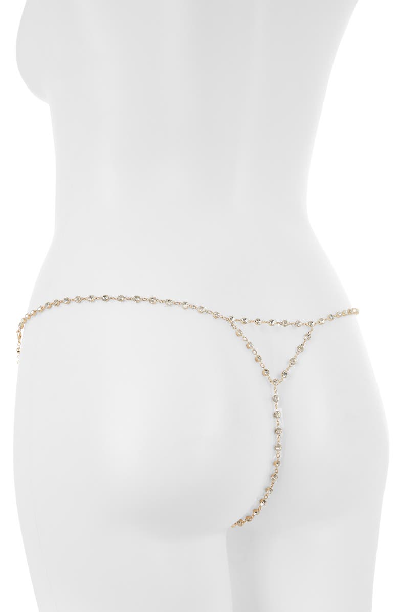 Bluebella Marli Embellished Chain Thong, Alternate, color, 