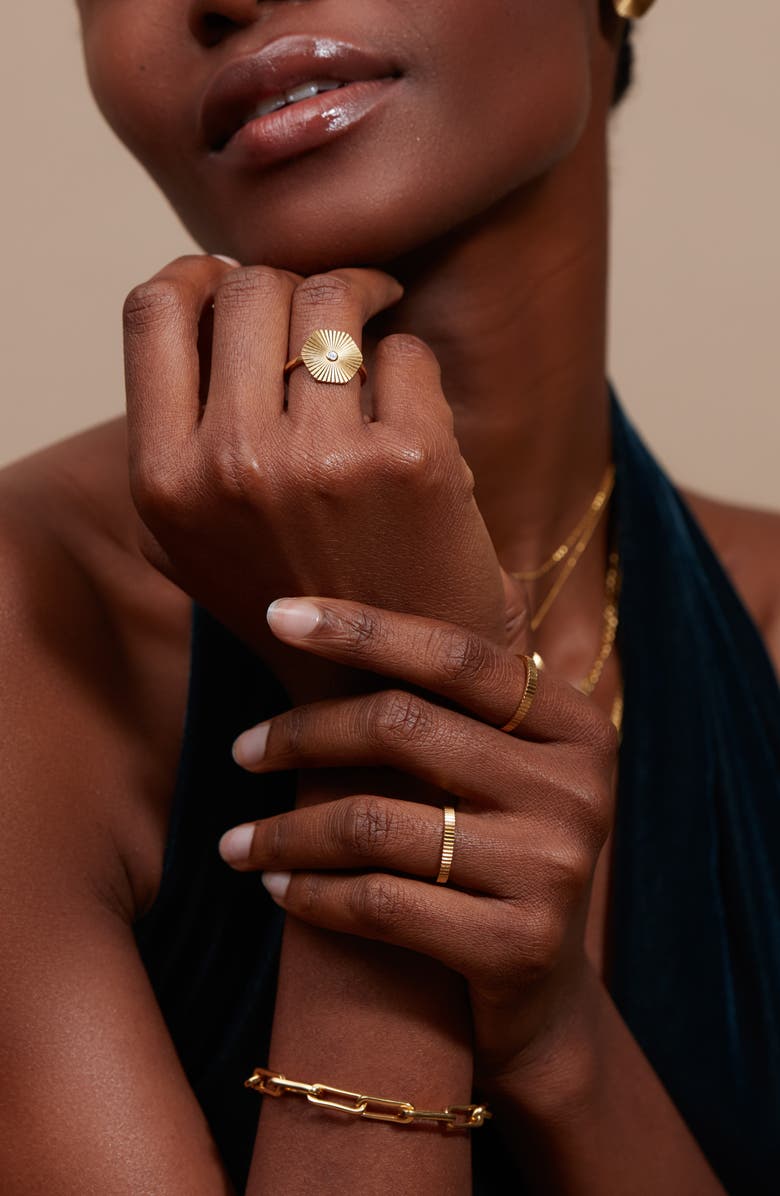 Monica Vinader Disco Band Ring, Alternate, color, 18Ct Gold On Sterling Silver