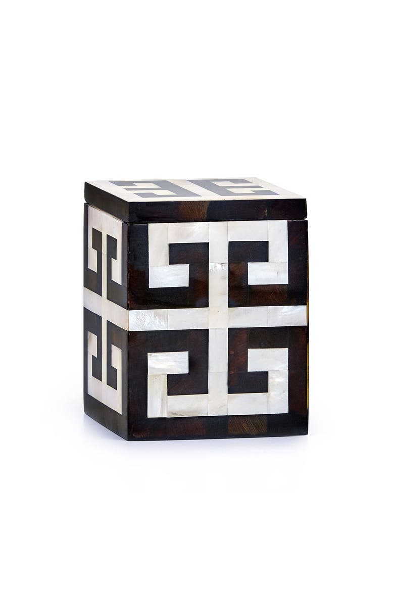 Greek Key Canister, Main, color, IVORY