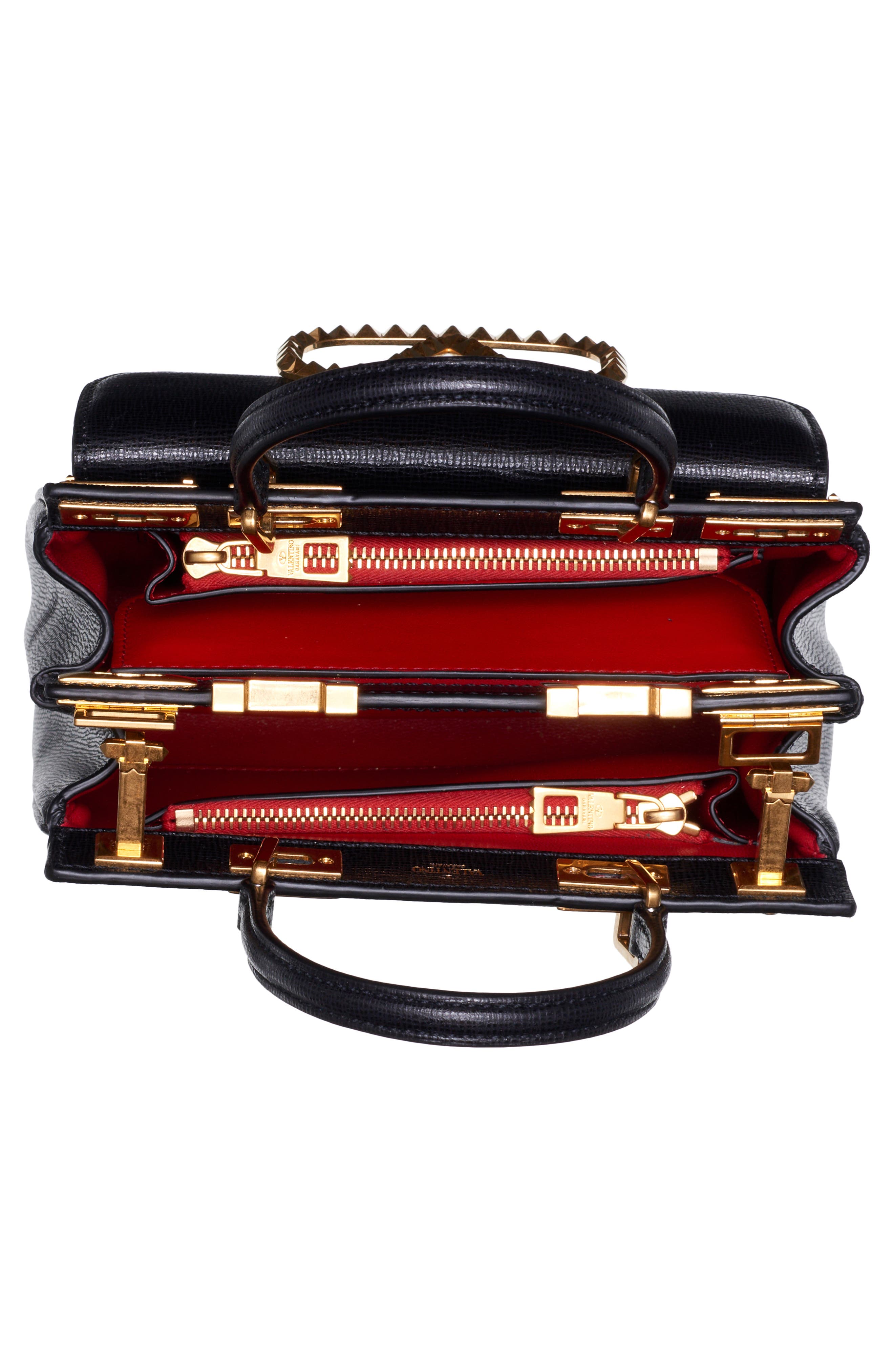 Valentino Garavani Mini Alcove VLOGO Leather Top Handle Bag, Alternate, color, 