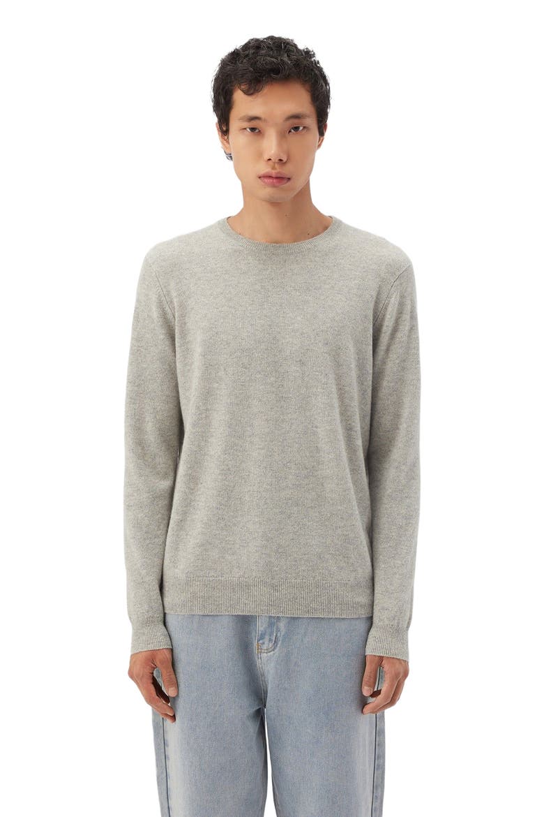 Essential Crewneck Cashmere Sweater, Alternate, color, dawn blue