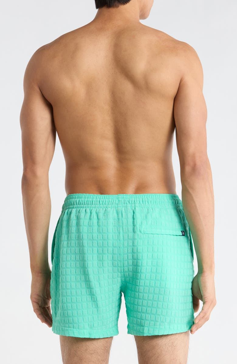 Chubbies The Soft Lagoons 5.5-Inch Grid Textured Swim Trunks, Alternate, color, Teal Solid