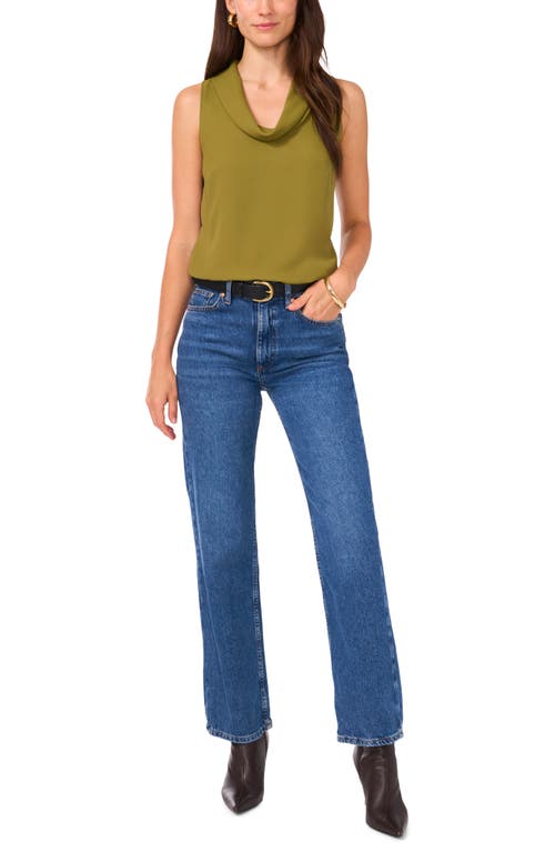 Vince Camuto Cowl Neck Sleeveless Blouse In Green