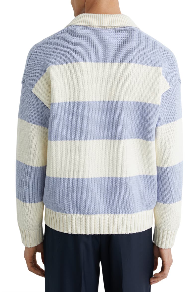 Winger Johnny Collar Sweater, Alternate, color, WHITE/ SOFT BLUE