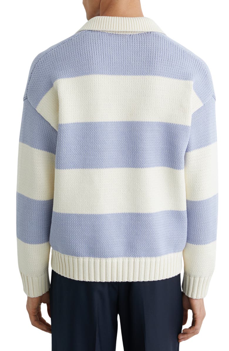 Reiss Winger Johnny Collar Sweater, Alternate, color, White/ Soft Blue