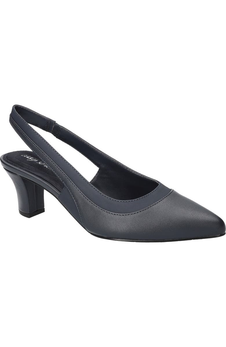 EASY STREET Dessa Slingback Pointed Toe Pump, Main, color, Navy