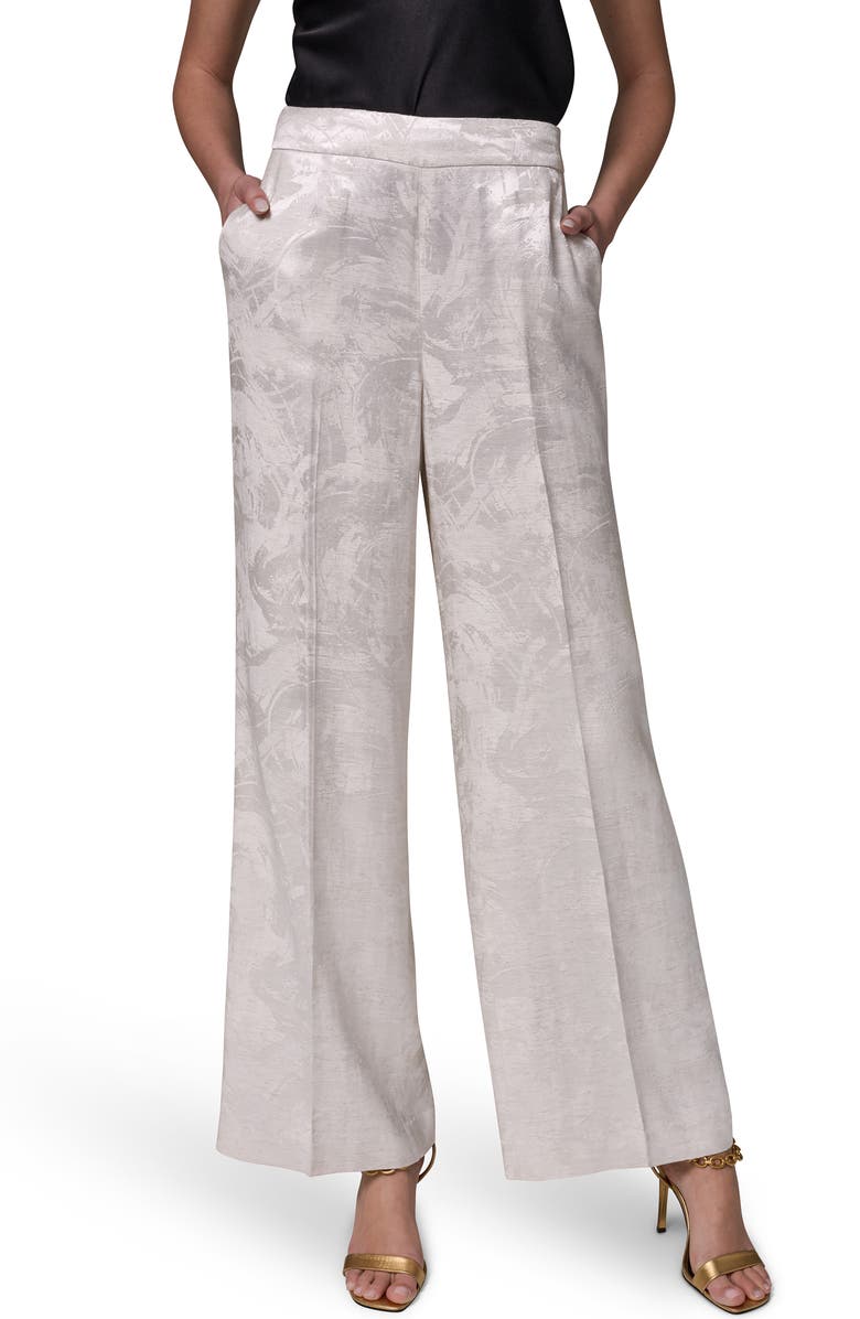 Donna Karan New York Metallic Jacquard Pants, Main, color, 