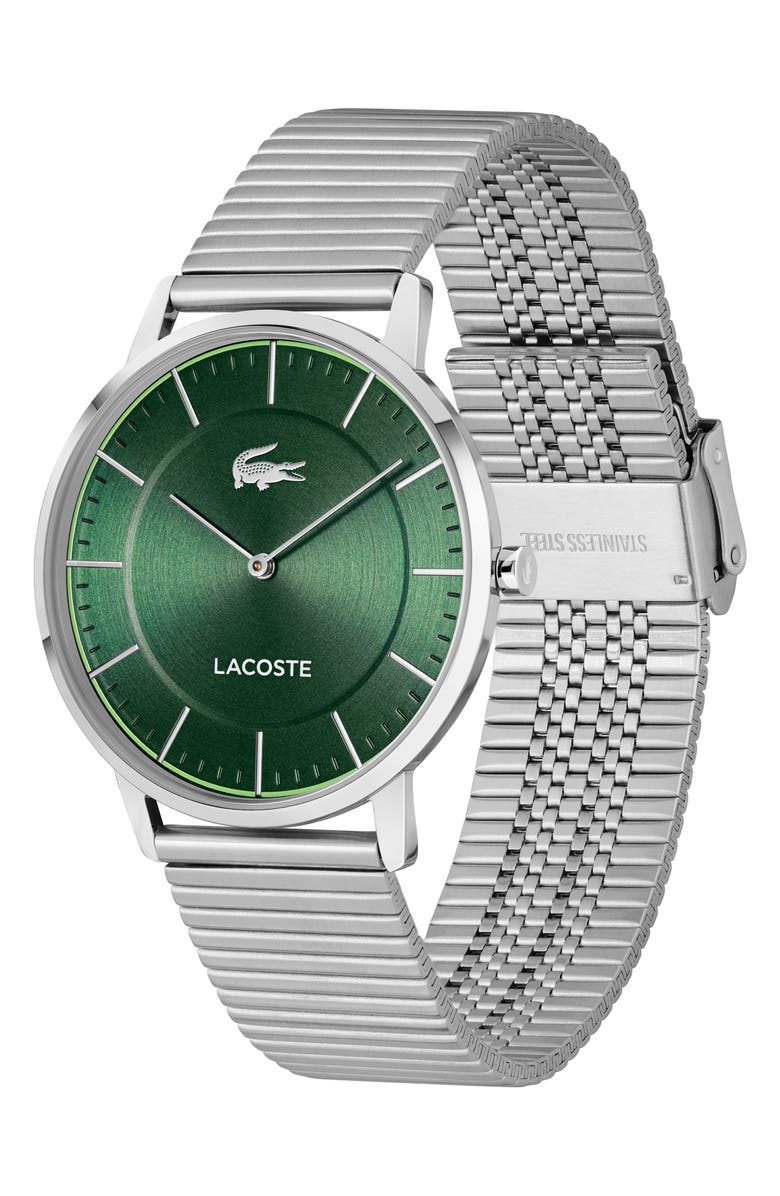 Lacoste Crocorigin Bracelet Watch, 40mm, Alternate, color, Silver