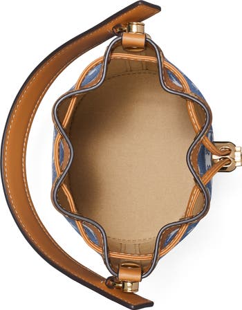 【TORY BURCH】Mini T-Monogram Denim Bucket Bag Tory Burch Mini T Monogram Denim Bucket Bag | Bloomingdale's