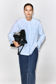 COS Ruched Cotton Blouse