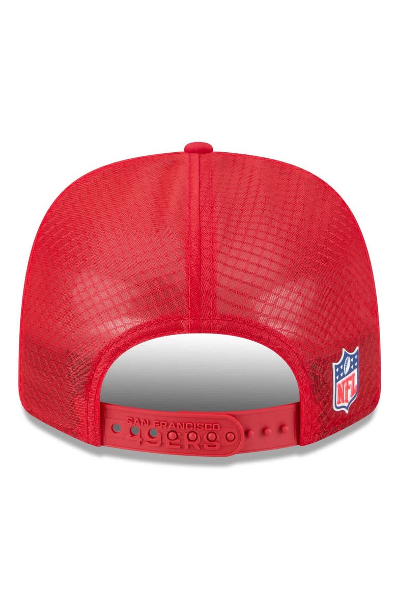 New Era Men's New Era Scarlet San Francisco 49ers 2025 Sideline 9SEVENTY Trucker Adjustable Hat, Alternate, color, Scarlet