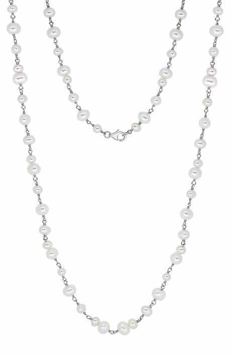 Sterling Silver Cultured Pearl Necklace