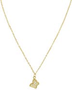 The Lovery Fine Jewelry Mini Diamond Gold Frame Butterfly Necklace